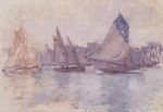 Клод Моне Лодки в порту Гавра 1883г
